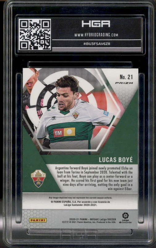2020 Panini Mosaic Genesis #21 Lucas Boye RC HGA 9.5 - Image 2