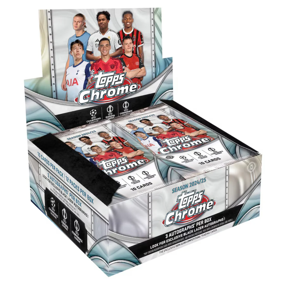 2024-25 Topps UEFA Club Competitions Chrome Soccer Jumbo Box