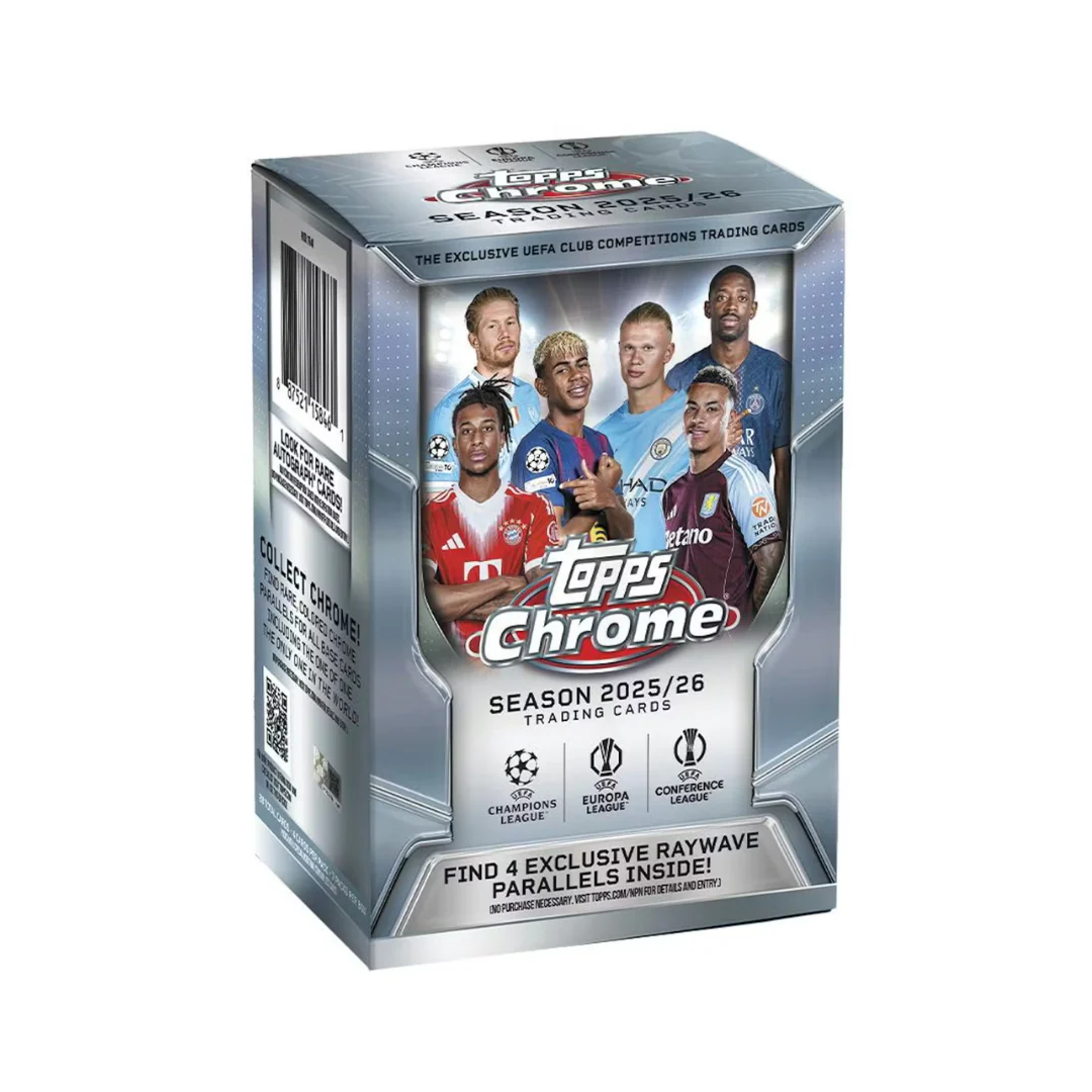 2025-26 Topps UEFA Club Competitions Chrome Soccer Blaster Box