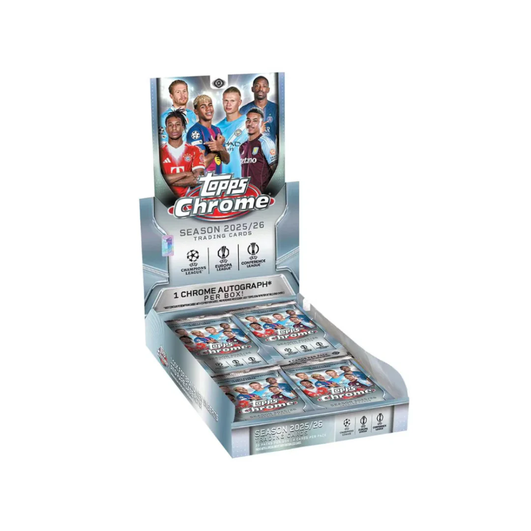 2025-26 Topps UEFA Club Competitions Chrome Soccer Hobby Box