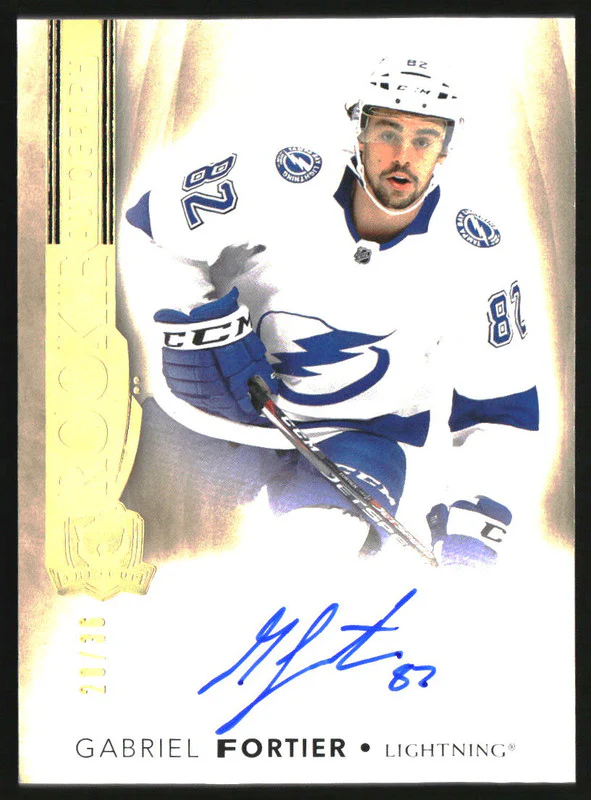 2021-22 The Cup Gold Spectrum #138 Gabriel Fortier RC Auto /36