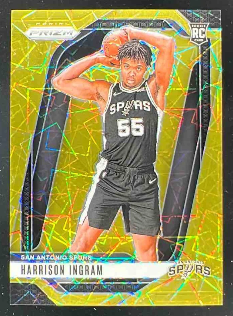 2024-25 Panini Prizm Lazer Gold Prizm #254 Harrison Ingram RC /10