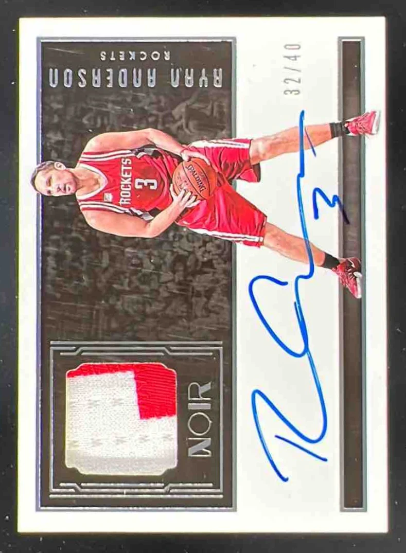 2016-17 Panini Noir Autographed Prime Color #20 Ryan Anderson Autograph Auto /40