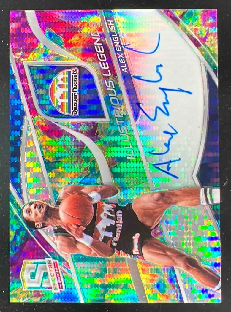 2019 Spectra Illustrious Legends Signatures Celestial Alex English Auto /75