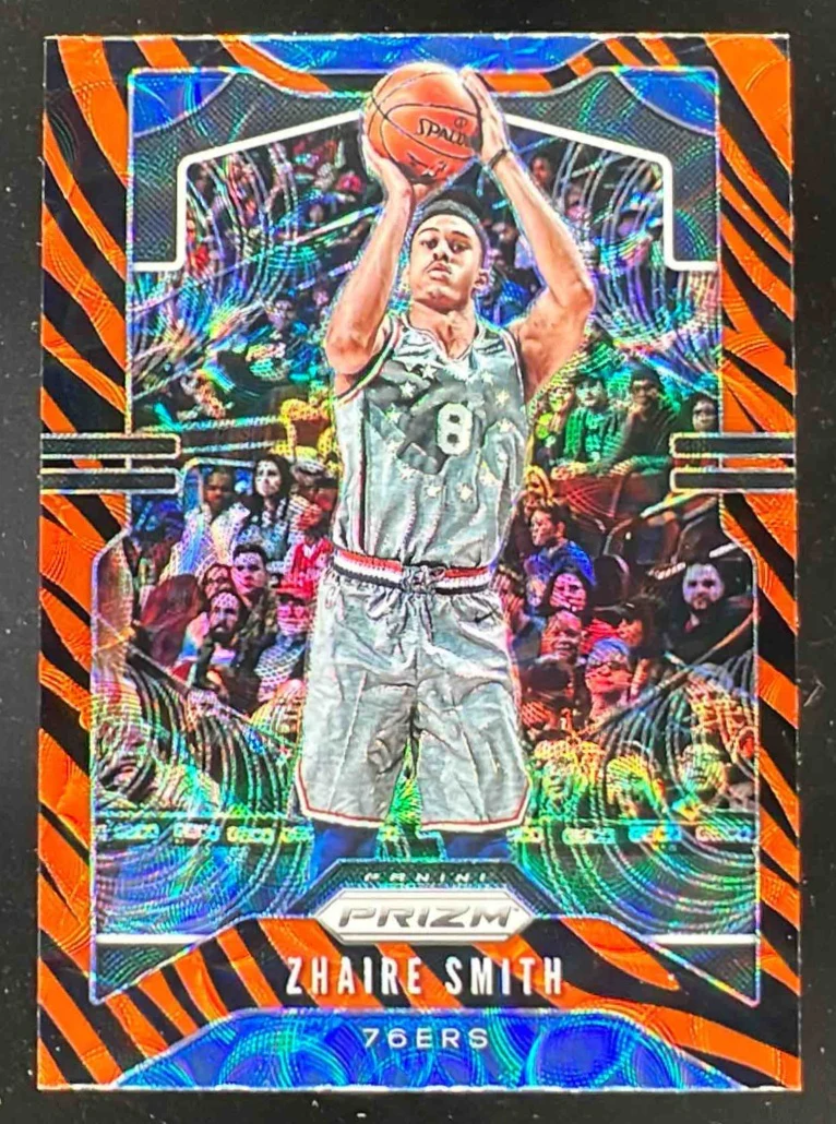 2019-20 Panini Prizm Prizms Choice Tiger Stripe #51 Zhaire Smith