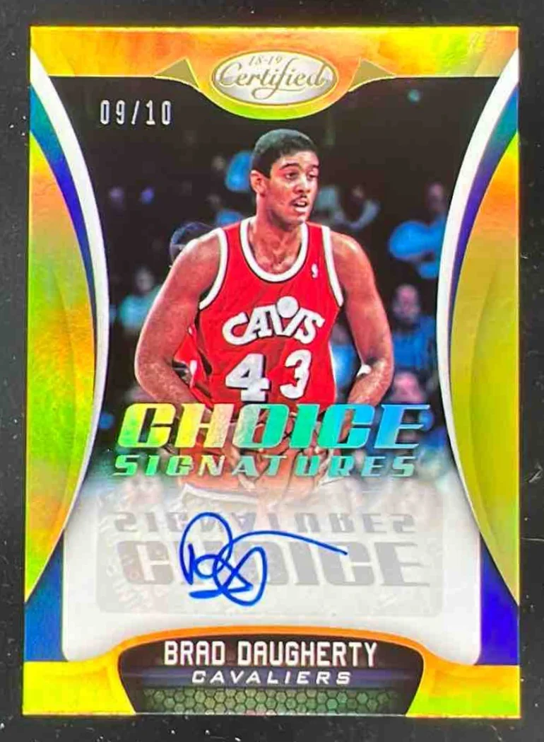 2018-19 Panini Certified Choice Signatures Gold #CS-BDG Brad Daugherty Auto /10