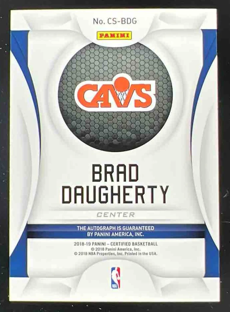 2018-19 Panini Certified Choice Signatures Gold #CS-BDG Brad Daugherty Auto /10 - Image 2