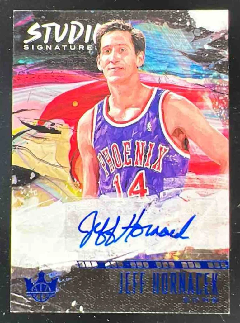 2018-19  Court Kings Studio Signatures Sapphire #ST-JHN Jeff Hornacek Auto /25