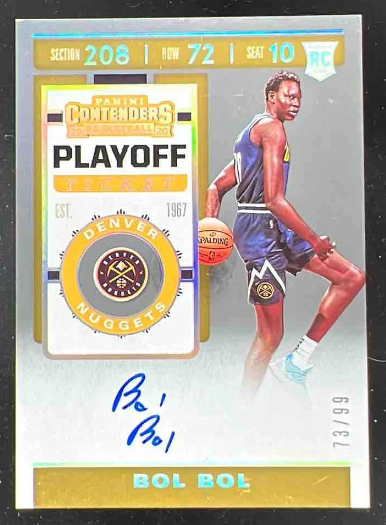 2019-20 Panini Contenders Playoff Ticket #112 Bol Bol RC Auto /99