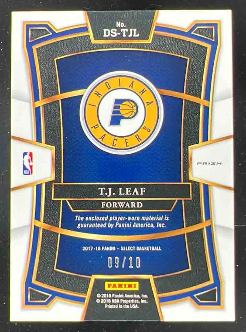 2017-18 Panini Select Draft Selections Memorabilia Gold #DS-TJL T.J. Leaf RC /10 - Image 2