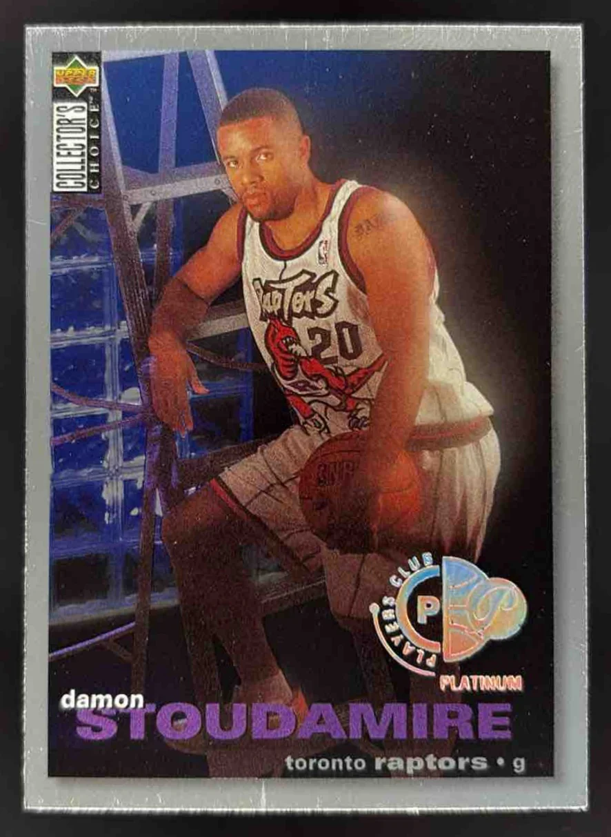 1995 Upper Deck Collector Choice Platinum Player's Club #276 Damon Stoudamire RC