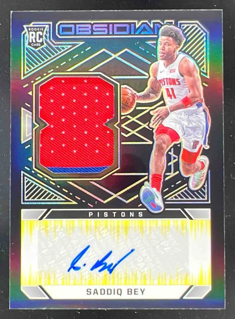 2020-21 Panini Obsidian Electric Etch Yellow #233 Saddiq Bey Autograph RC Auto