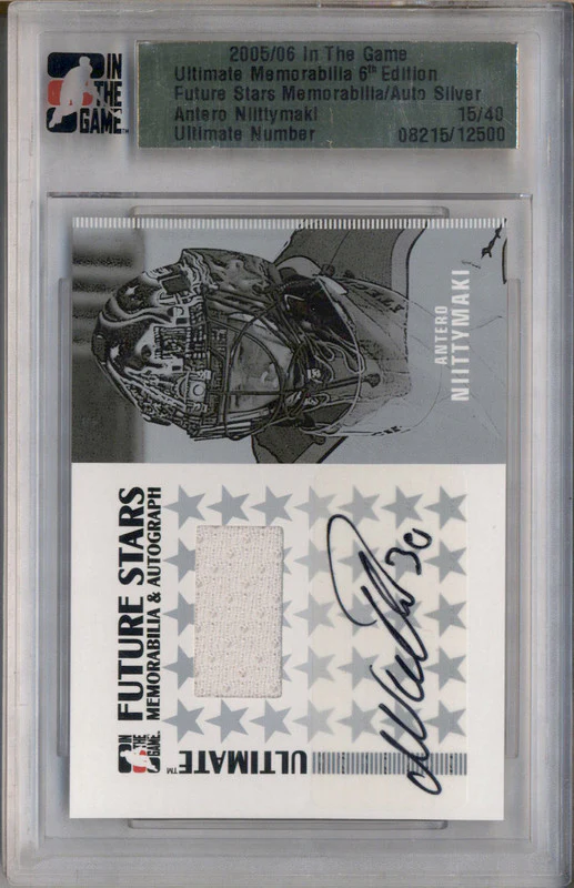 2005 ITG Ultimate Future Stars Auto Silver Antero Niittymaki /40