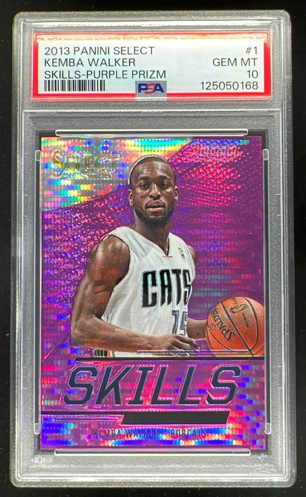 2013-14 Panini Select Skills Prizms Purple #1 Kemba Walker /99 PSA 10