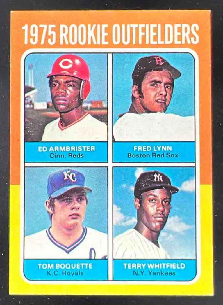 1975 Topps #622 Ed Armbrister Fred Lynn Tom Poquette Terry Whitfield RC
