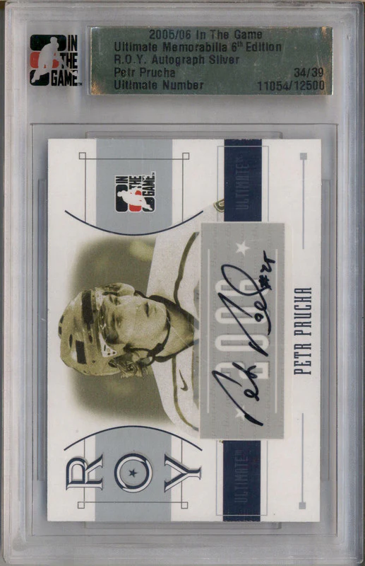 2005 ITG Ultimate ROY Autograph Silver Petr Prucha Auto /39