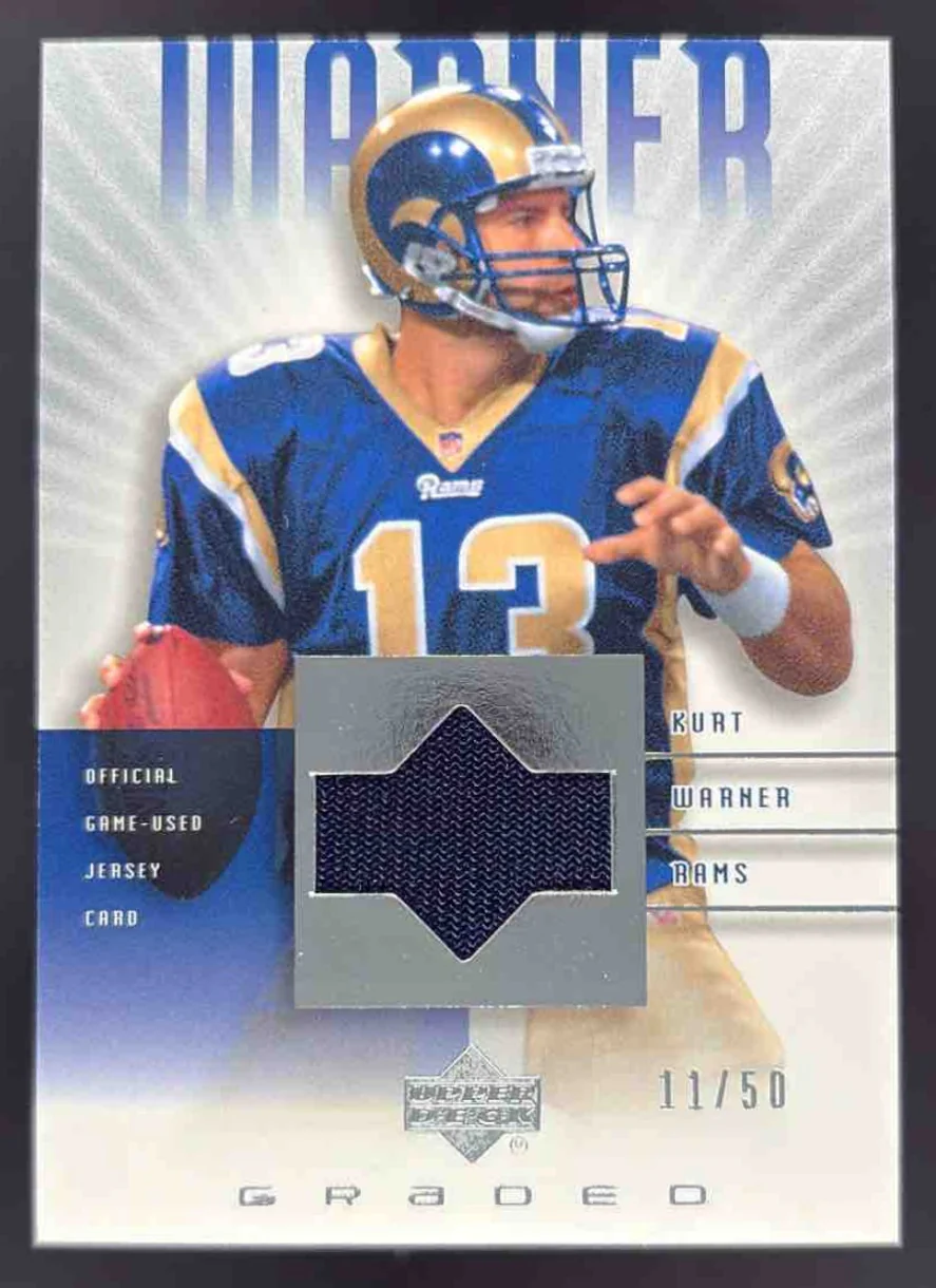 2002 Upper Deck Graded Jerseys #G3-KW Kurt Warner /50