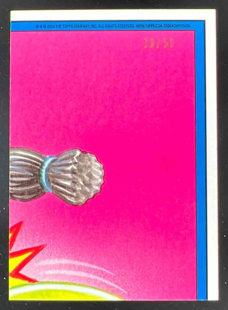 2024 Garbage Pail Kids At Play Artist Autographs Fool's Gold #44 Bryce Mice /50 - Image 2