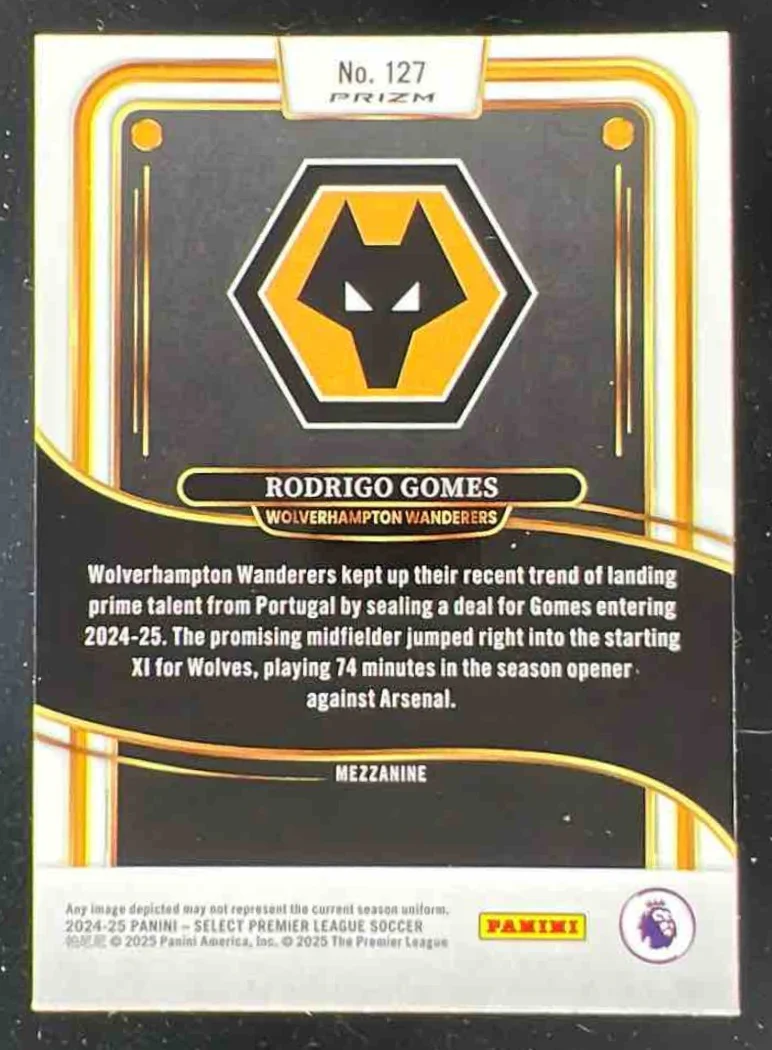 2024-25 Panini Select Premier League Mezzanine White Sparkle #127 Rodrigo Gomes - Image 2