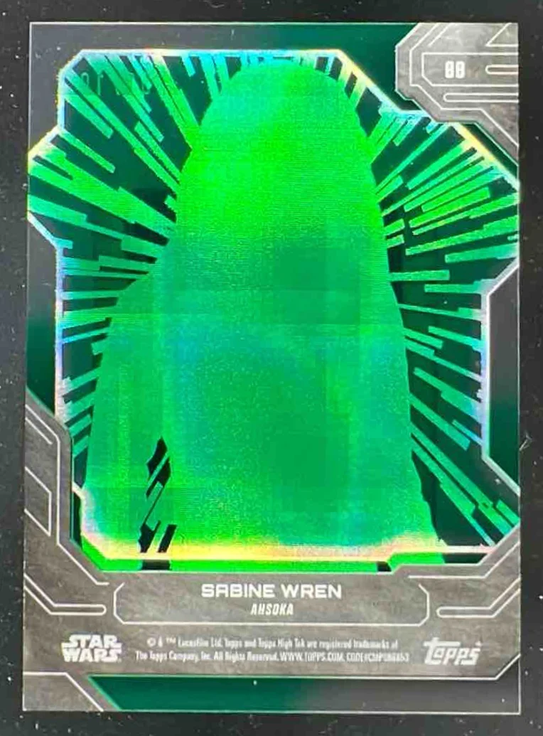2024 Topps Star Wars High Tek Hyperspace Pattern Green #88 Sabine Wren /10 - Image 2