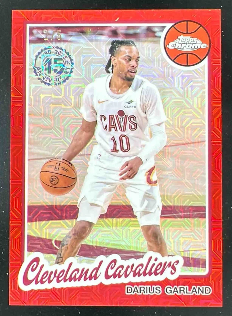 2025-26 Topps 1980-81 Topps Chrome Red Mojo Refractor #TC-DG Darius Garland /5