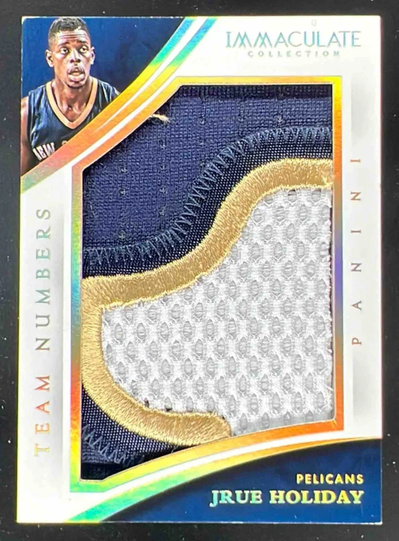 2014-15 Immaculate Collection Team Logos Numbers #38 Jrue Holiday /21