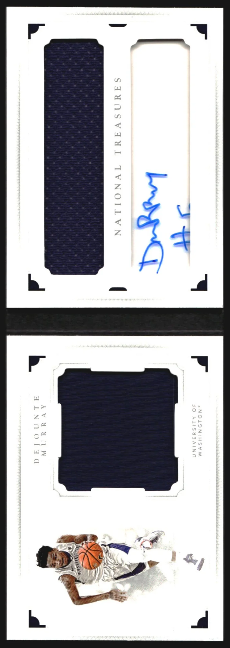 2016 National Treasures Collegiate Booklet Signatures Dejounte Murray Auto /75