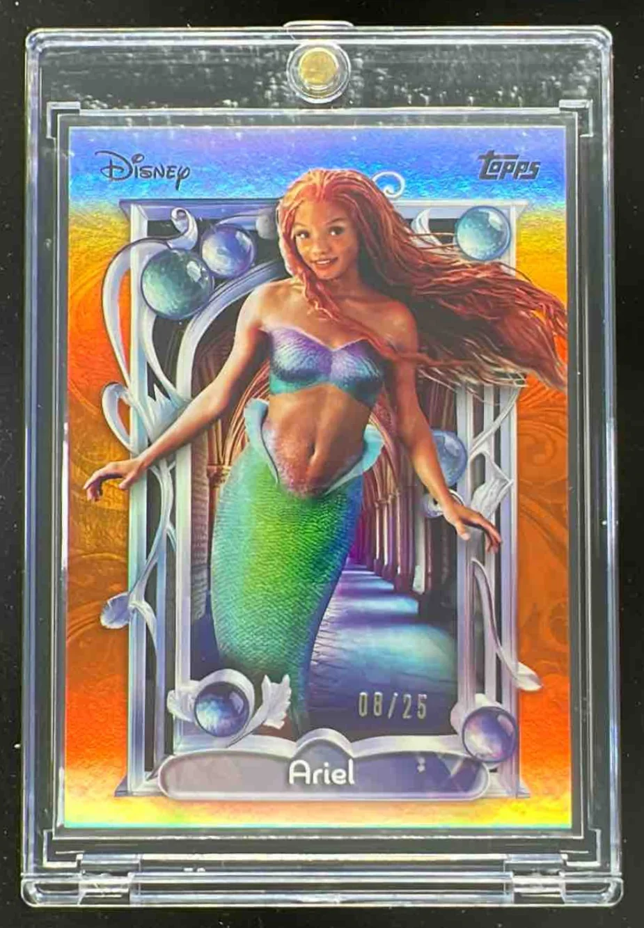 2025 Topps Disney Wonder Live-Action Princess Orange Foil #170 Ariel /25