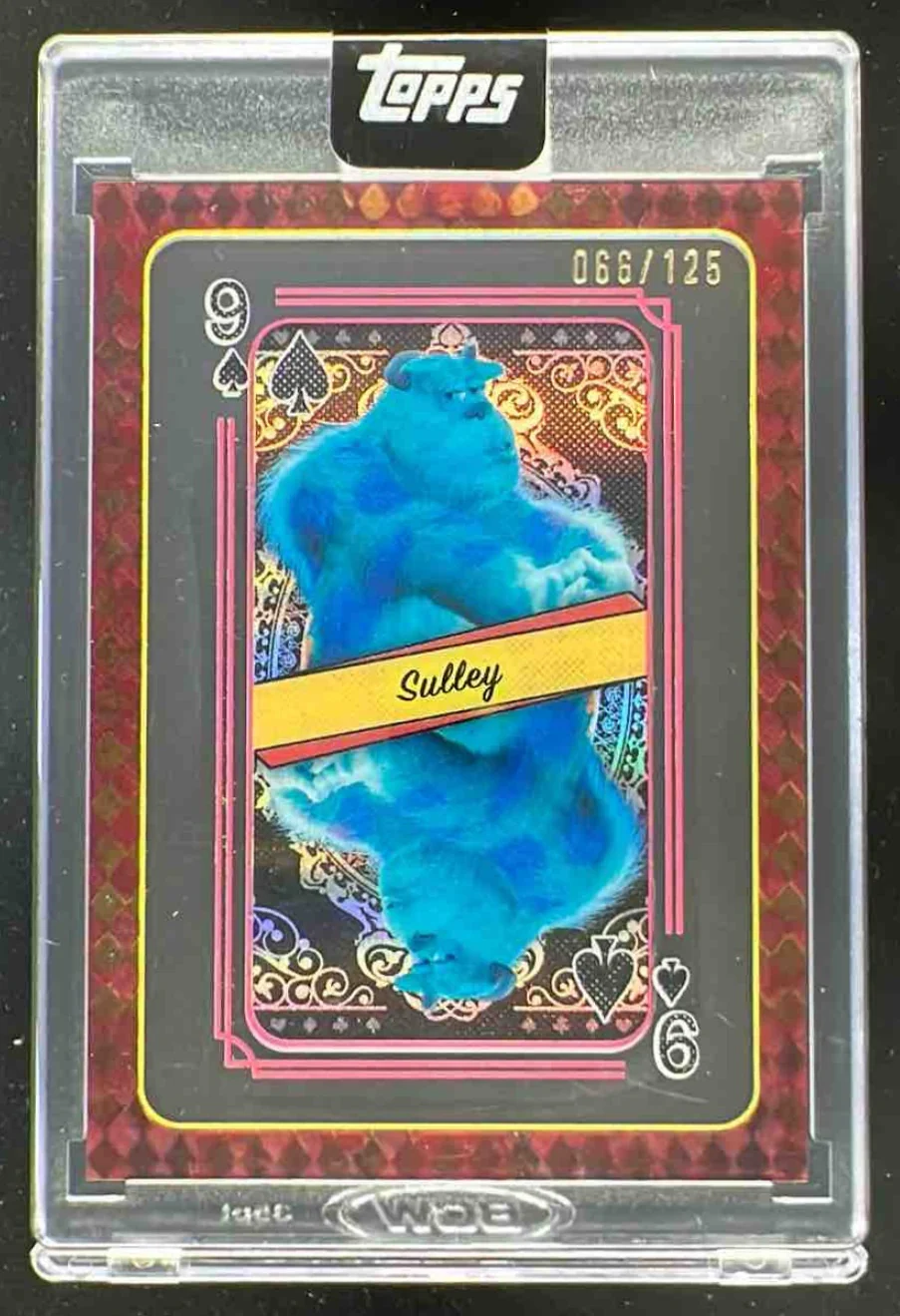 2025 Topps Mint Disney Encased Queen of Hearts Acetate Playing Cards Sulley /125