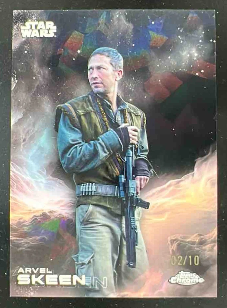 2025 Topps Chrome Star Wars Sapphire Black Sapphire #4 Arvel Skeen /10