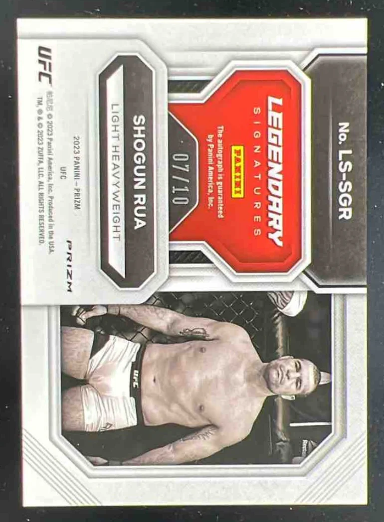 2023 Panini Prizm UFC Legendary Gold Prizms #LS-SGR Shogun Rua Auto /10 - Image 2