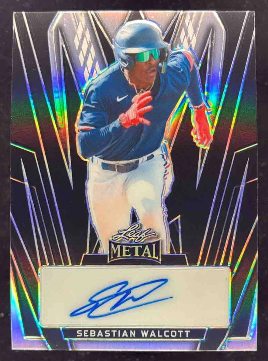 2024 Leaf Metal Autograph Prismatic Black #BA-SW1 Sebastian Walcott Auto /5
