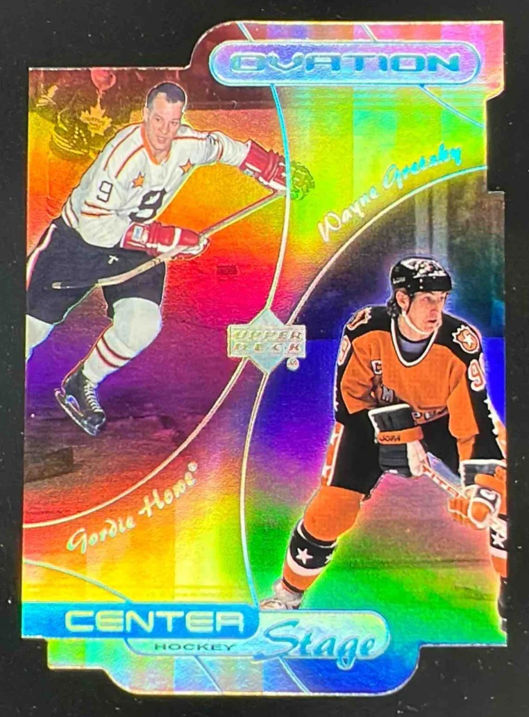 1999-00 Upper Deck Ovation Center Stage #CS21 Gordie Howe Wayne Gretzky