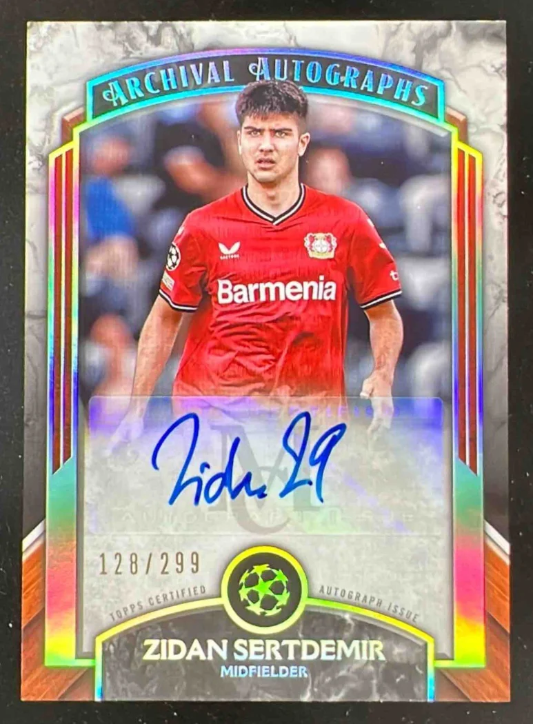 2022  Museum Collection Archival Autographs #AA-ZS Zidan Sertdemir Auto /299