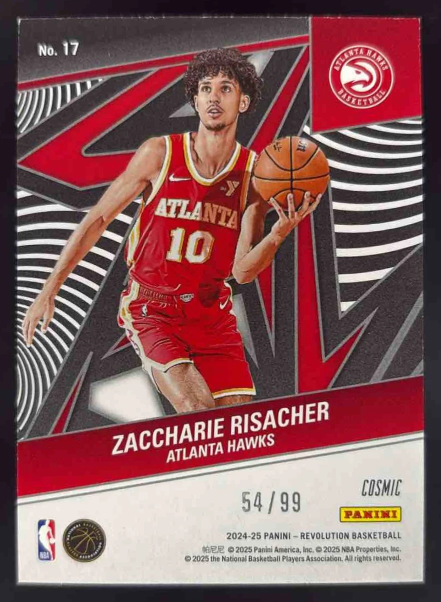 2024-25 Panini Revolution Rookie Revolution Cosmic #17 Zaccharie Risacher RC /99 - Image 2