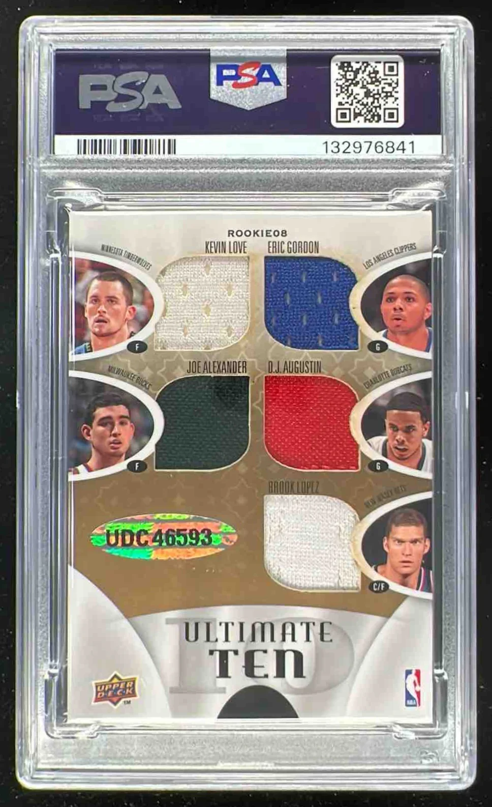 2008 Ultimate Ten Jerseys Lopez Love Rose Mayo Westbrook Augustin /15 PSA 7 - Image 2