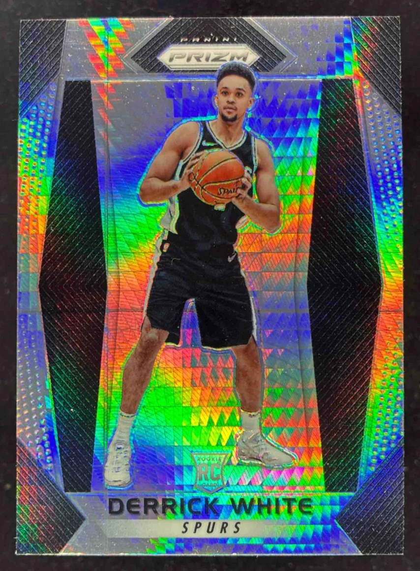 2017-18 Panini Prizm Prizms Hyper #298 Derrick White RC