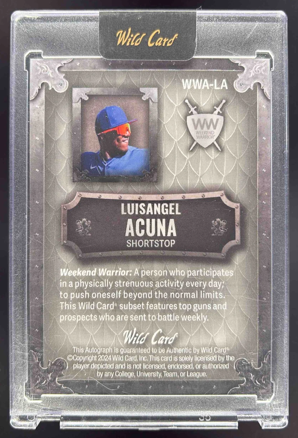 2024 Wild Card Matte Silver Autograph #WWA-LA Luisangel Acuna Auto /2 - Image 2