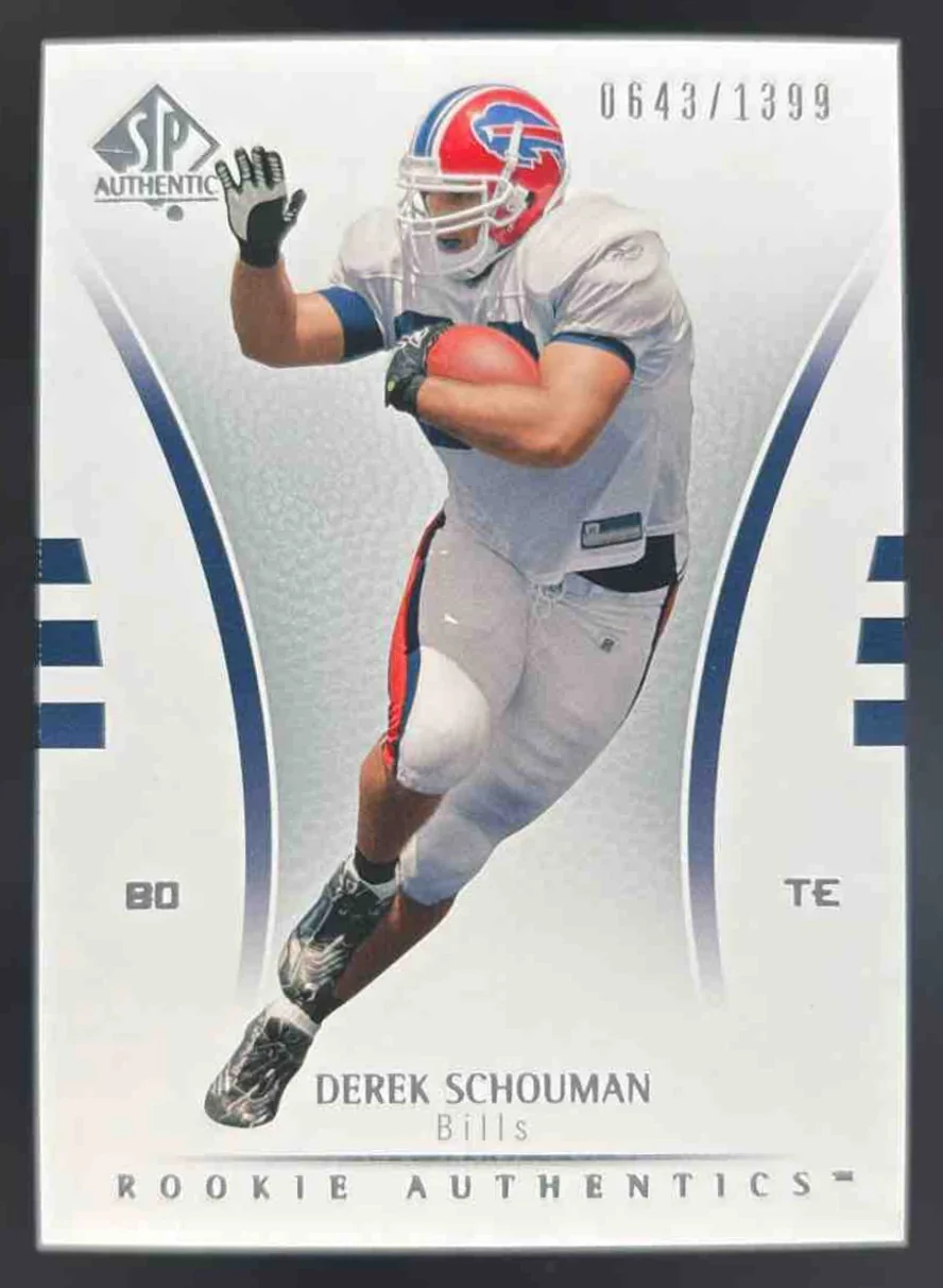 2007 SP Authentic #104 Derek Schouman RC /1399