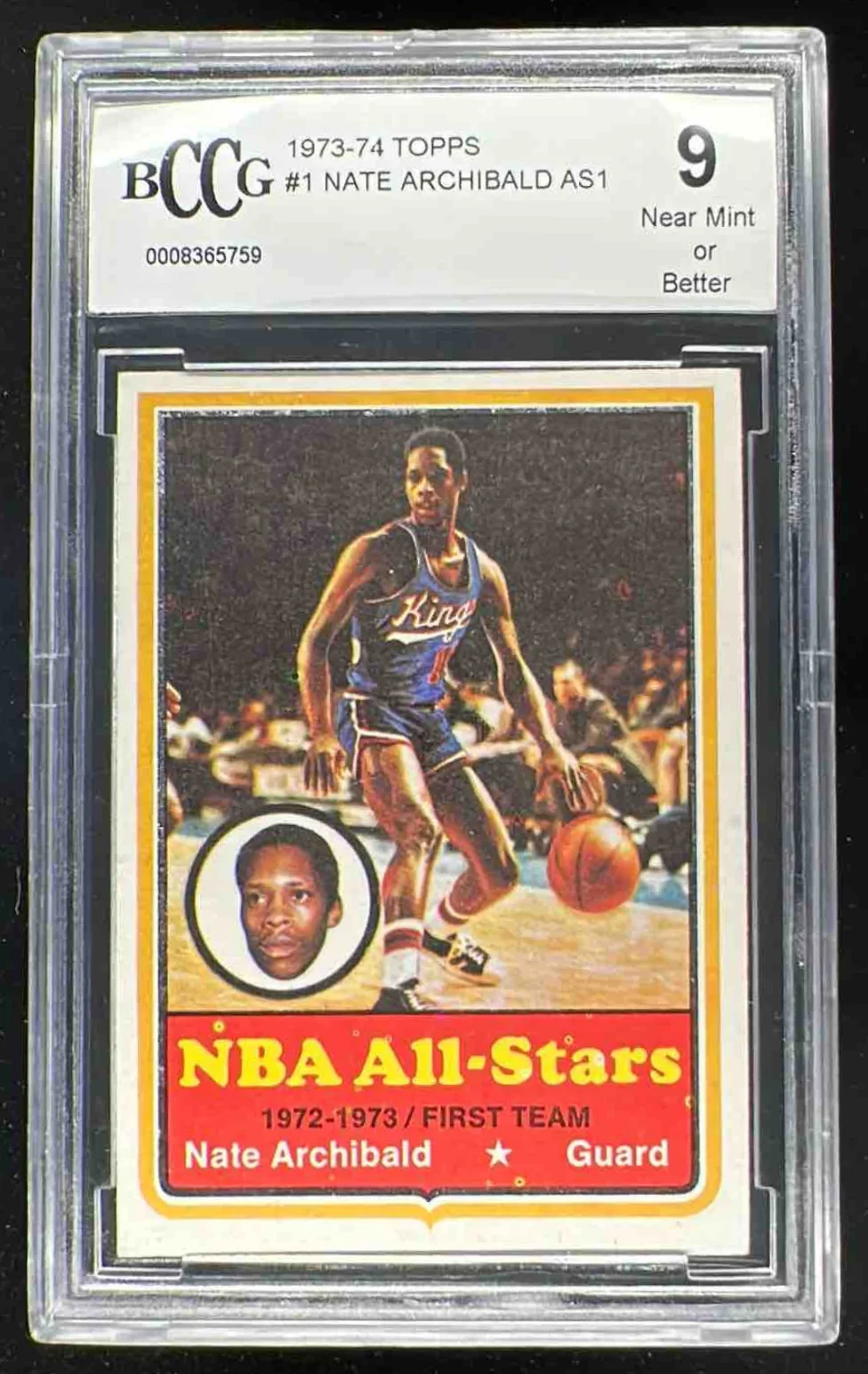 1973-74 Topps #1 Nate Archibald UER All-Star BCCG 9