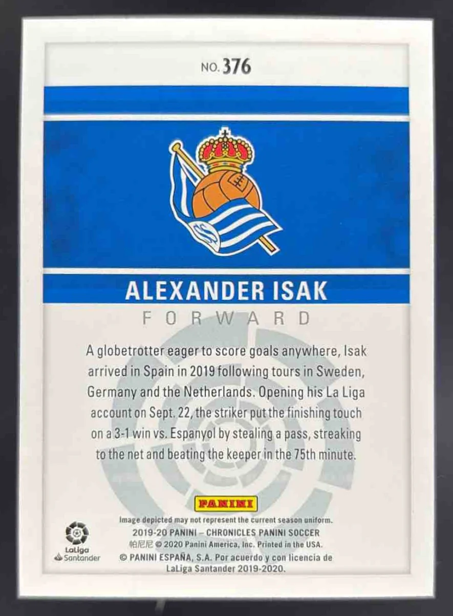 2019 Panini Chronicles #376 Alexander Isak RC Rookie - Image 2
