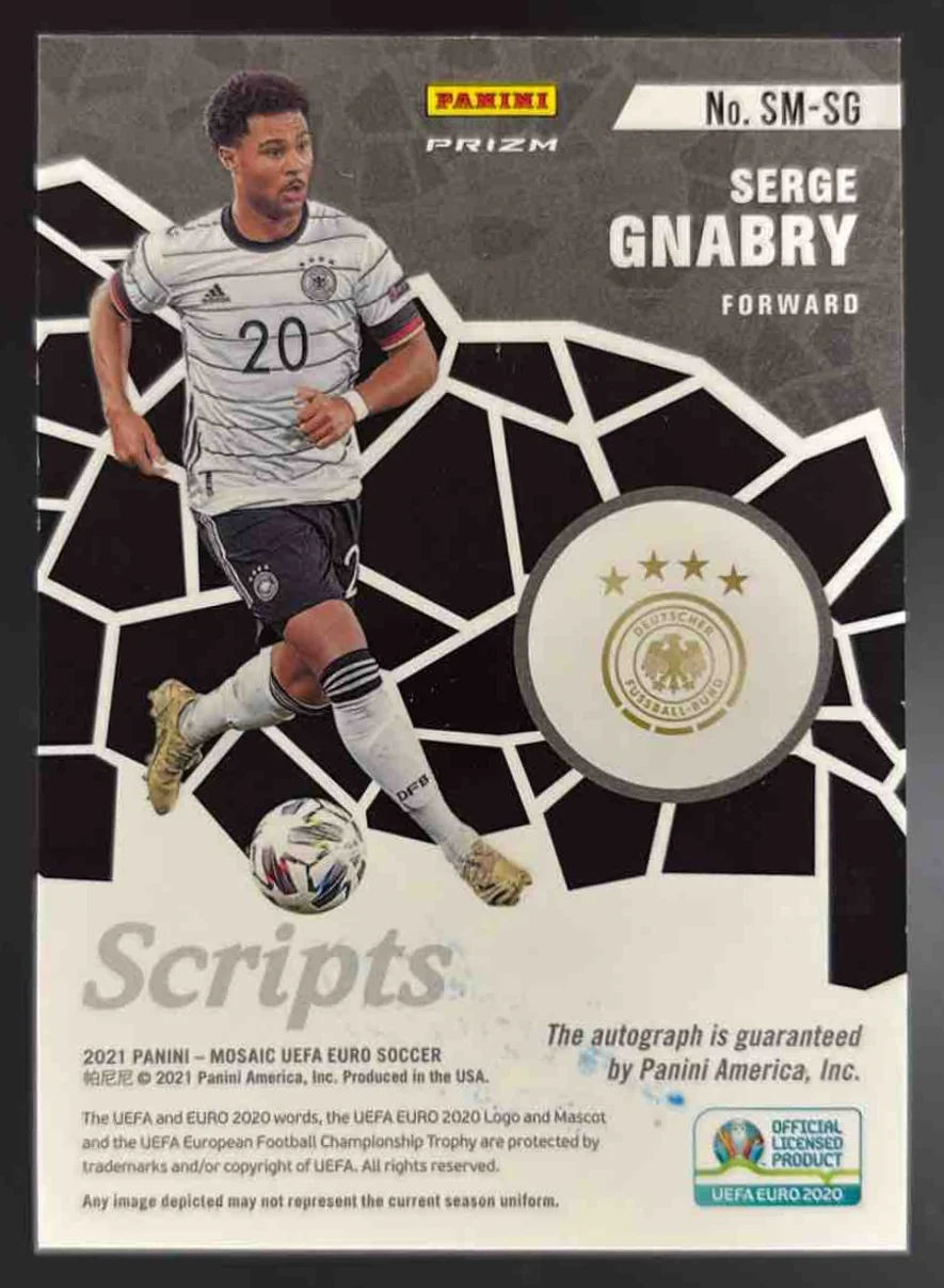 2021 Panini Mosaic UEFA EURO Scripts Mosaic #SM-SG Serge Gnabry Auto - Image 2