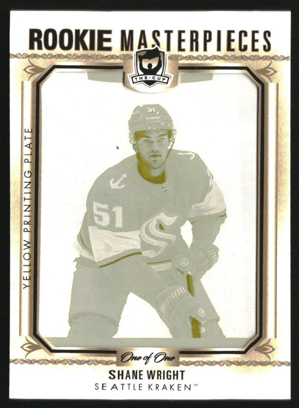 2022-23 The Cup Printing Plates Stature Yellow #106 Shane Wright RC Rookie 1/1