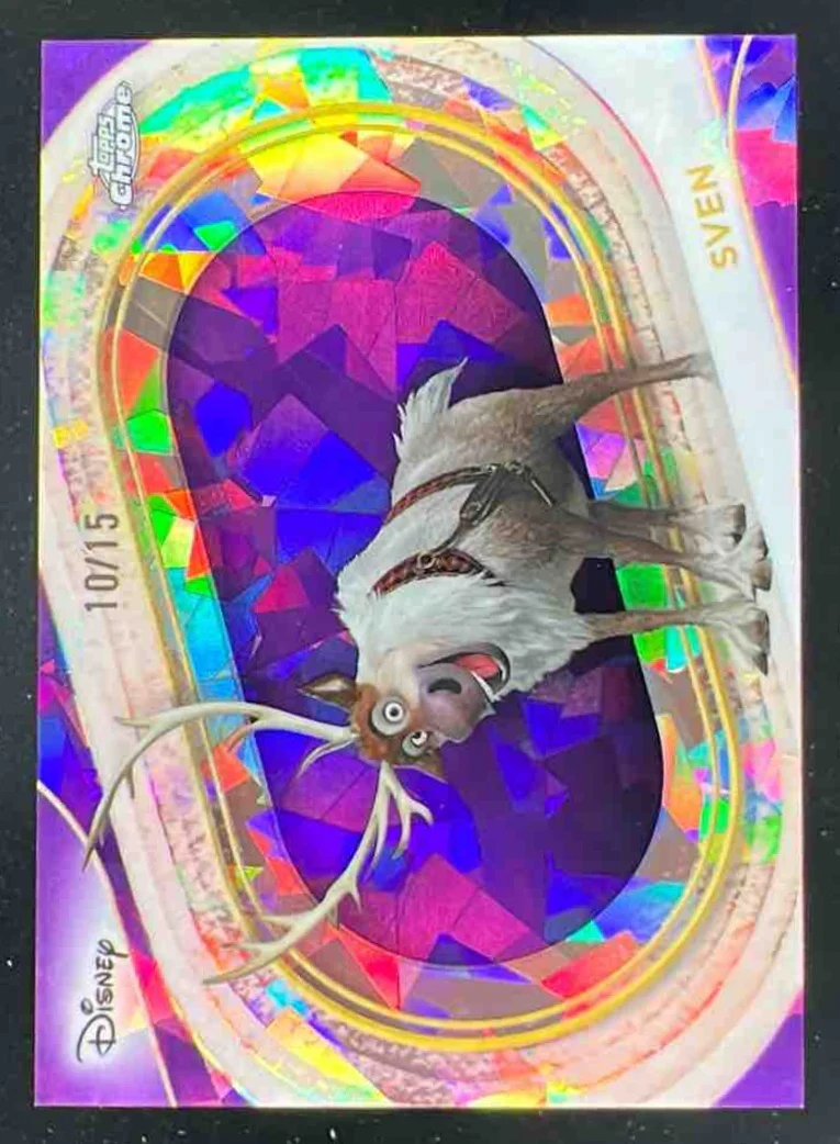 2025 Topps Chrome Disney Sapphire Purple Refractor #112 Sven /15