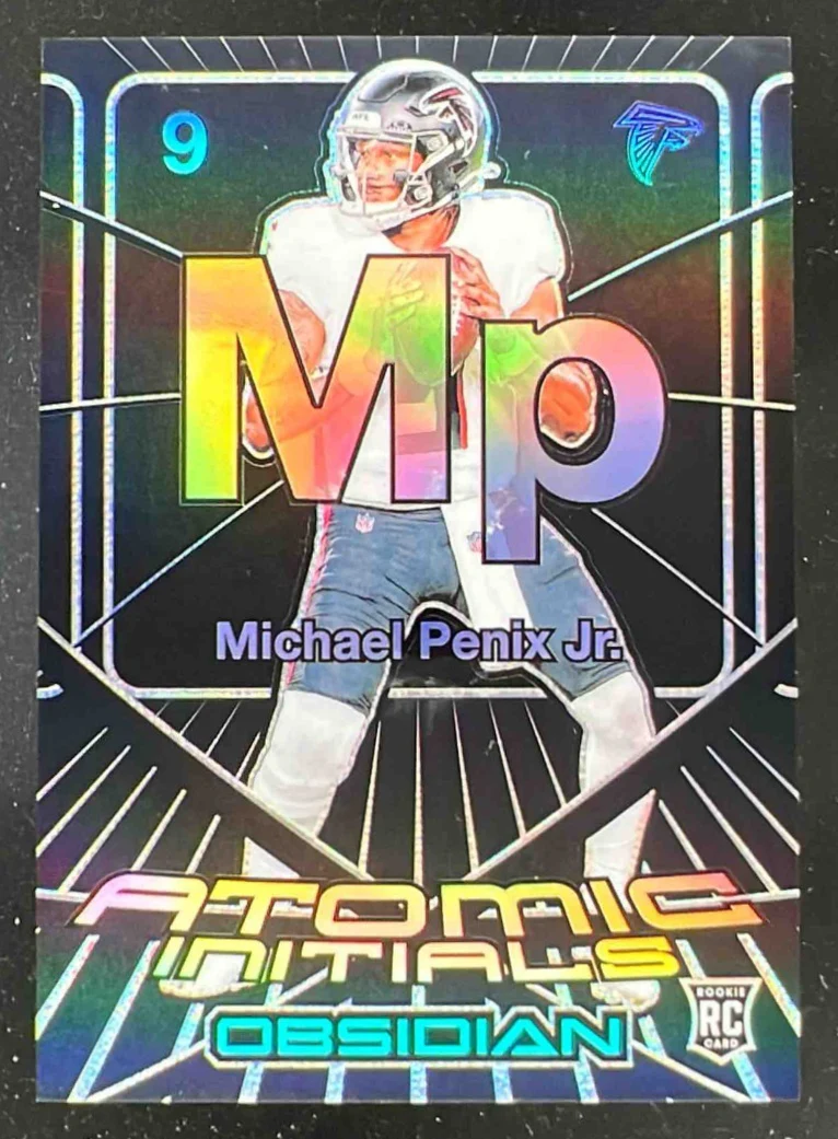 2024 Panini Obsidian Atomic Initials #12 Michael Penix Jr. RC