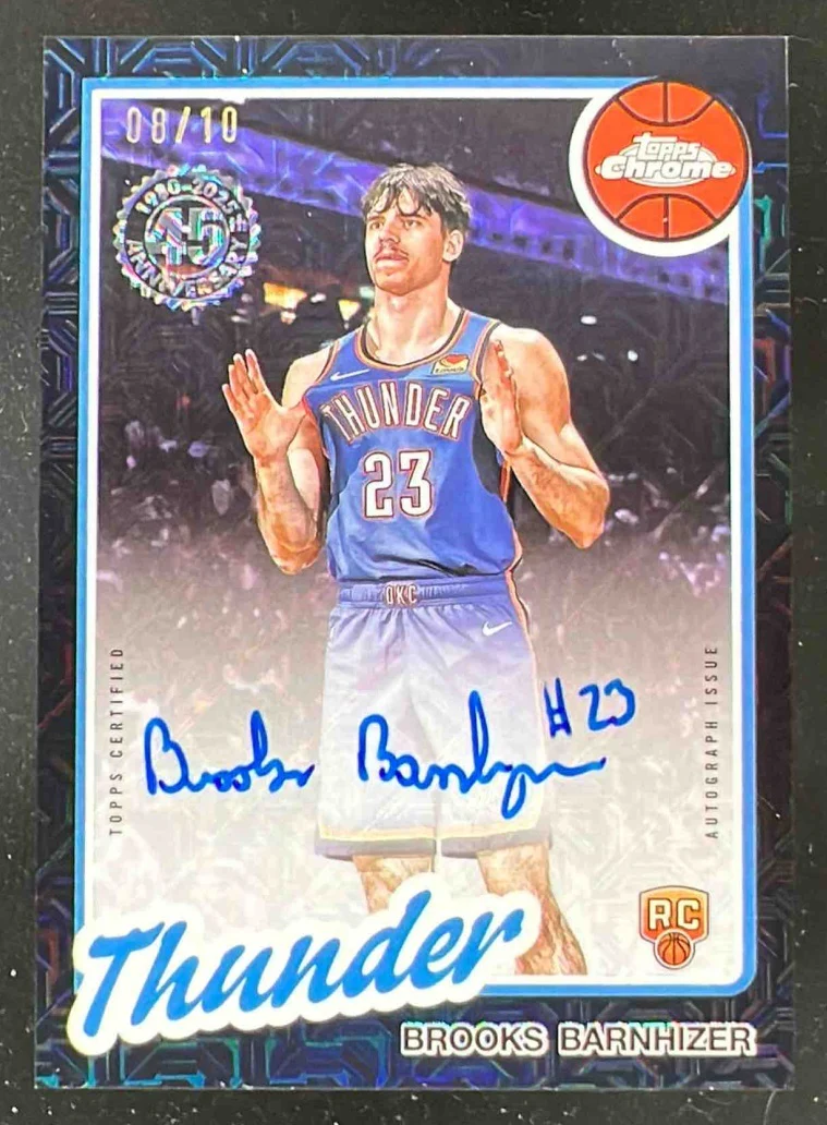 2025-26 Topps 1980-81 Chrome Rookie Black Mojo #BB Brooks Barnhizer RC Auto /10