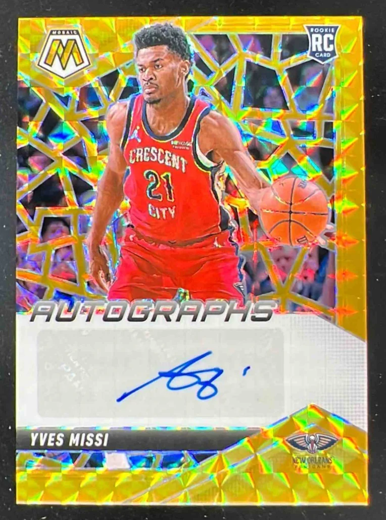 2024-25 Mosaic Mosaic Rookie Autographs Gold #RAM-MIS Yves Missi RC Auto /10