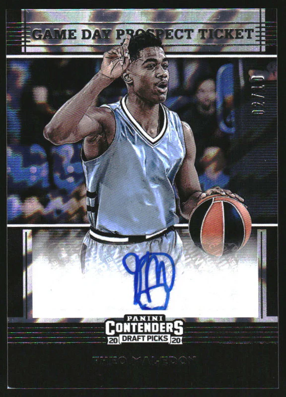 2020 Contenders Draft Game Day Prospect Ticket Black Auto Theo Maledon /10