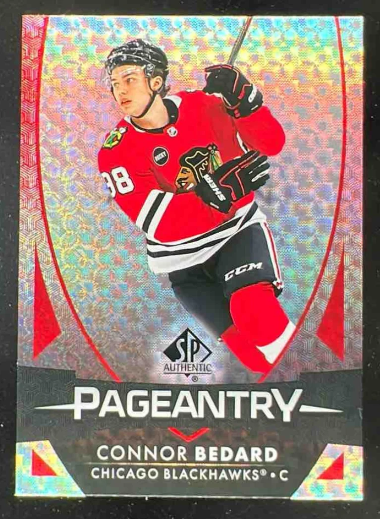 2023-24 SP Authentic Pageantry Red #P-61 Connor Bedard