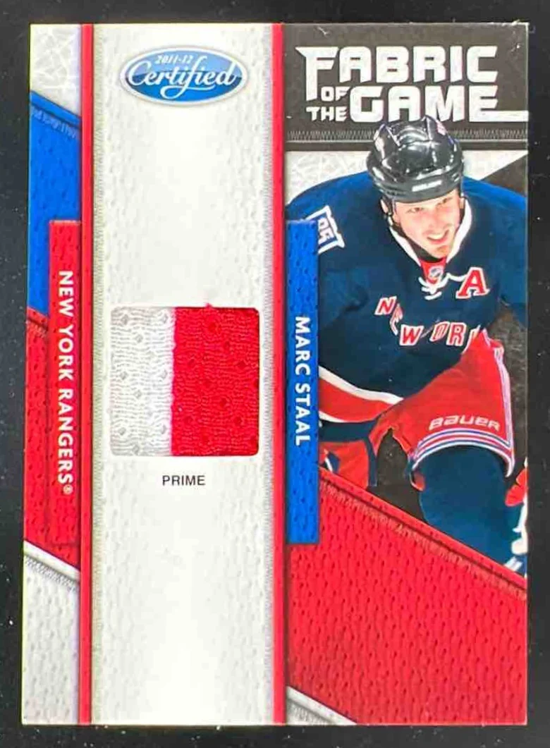 2011-12 Panini Certified Fabric of the Game Prime #98 Marc Staal /25